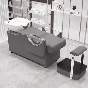 Barreaux métalliques de la table de lavage avec repose-pieds pour position semi-inclinée, table de lavage pour salons de beauté et salons de coiffure - Product Image 4