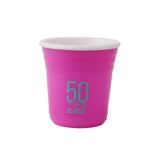Vente en gros <span class=keywords><strong>de</strong></span> gobelets à shot en plastique rouge <span class=keywords><strong>de</strong></span> 2 oz, logo personnalisé imprimé, mini verres à boire pour les fêtes d'anniversaire et les festivals - Product Image 6