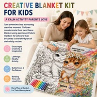 Couverture à colorier réutilisable et lavable pour enfants, motif dinosaure, couverture à dessiner soi-même, couverture à colorier DIY, activité éducative, cadeau pour enfants