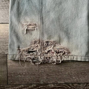 OEM de haute qualité personnalisé Streetstyle <span class=keywords><strong>Jeans</strong></span> coupe ajustée avec éclaboussures déchiré Denim Cargo <span class=keywords><strong>Jeans</strong></span> vieilli délavé - Product Image 3