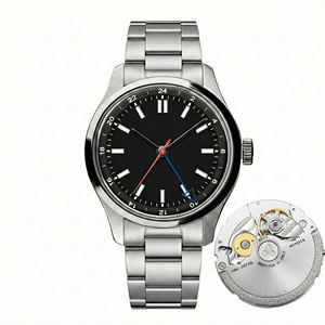 Reloj de Buceo con Movimiento Automático Miyota 9075 GMT, Zafiro Luminoso, Resistente al Agua 10 ATM, 40 mm, Acero Inoxidable, Personalizable con Logotipo - Product Image 4