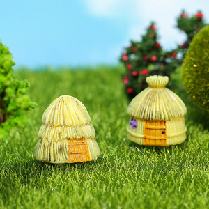 Adornos de Cabaña de Techo de Paja en Miniatura, Decoración de Jardín de Resina, Decoración de Paisajismo al Aire Libre, Decoraciones de Casas Pequeñas para Manualidades - Product Image 4