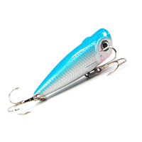 Leurres flottants miniatures 50mm 70mm, leurres de surface avec bruit et sonnette, appâts de pêche bioniques en plastique, leurres popper pour eau douce et eau salée