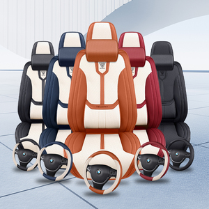 Meistverkaufte Universelle Mehrfarbige Luxuriöse Atmungsaktive Leder Wasserdichte Autositzbezüge & Innenraumschutz Komplettset - Product Image 3