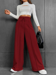Pantaloni da Jogging <span class=keywords><strong>Donna</strong></span> in <span class=keywords><strong>Cotone</strong></span> 100% Traspirante con Vita Alta e Coulisse, Stile Streetwear Casual - Product Image 5