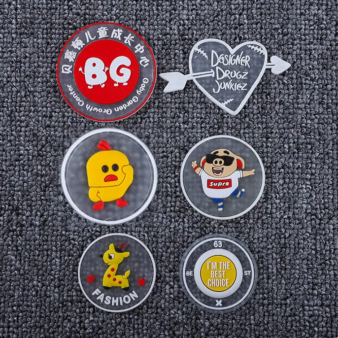 Eco-friendly Custom Silicone Logo 3d soft Patch Clothes Garment Embossed Rubber Patches