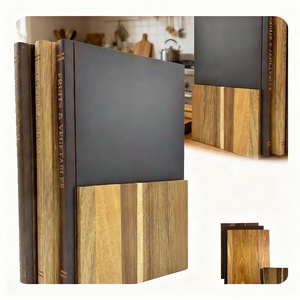 Planche à découper multifonctionnelle en bois d'acacia massif antidérapante et durable en forme de <span class=keywords><strong>livre</strong></span> avec support en bois, lot de 3 - Product Image 6