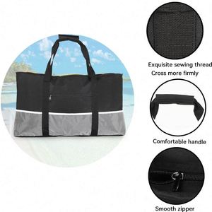 Sac de plage personnalisé grande capacité avec fermeture éclair, nouvelle tendance, pour les vacances d'été, sac de voyage imperméable, fabriqué en usine BSCI - Product Image 3