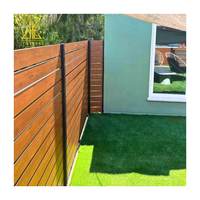 Clôture en aluminium à grain de bois personnalisé, lattes horizontales, écran d'intimité, jardin extérieur, cour, villa, bordure de piscine, panneaux de délimitation