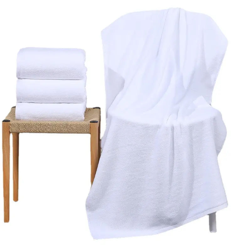 White Cotton Thickened Bath Towel Used In The Gym hotel Beauty Salon shower