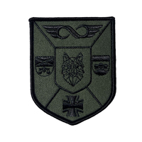 Écussons brodés tissés à bordure festonnée avec support auto-agrippant, thermocollants ou à coudre, badges personnalisés pour chapeaux et vestes