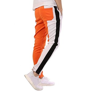 Prix de gros - Pantalons de survêtement en toile 100% coton pour hommes, couleur orange, imperméables et à séchage rapide, de la marque Formula1 Industries - Product Image 2