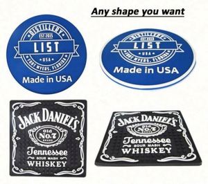 Sous-verres personnalisés en silicone avec logo en caoutchouc PVC - Product Image 5