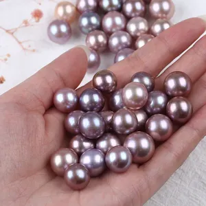 Wholesale 12-16mm Purple Edison Round Freshwater Pearl Bead For Jewelry Making
