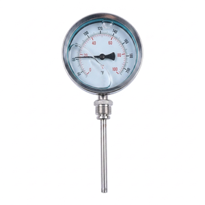 Thermomètre bimétallique radial universel anti-corrosion 1/2 MNPT 0-100°C, instrument de mesure de température à remplissage d'huile - Product Image 1