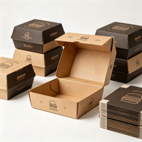 Boîte d'emballage pour biscuits, logo personnalisé, carton recyclable de qualité alimentaire, emballage pour desserts, biscuits, pâtisseries, avec taille personnalisée