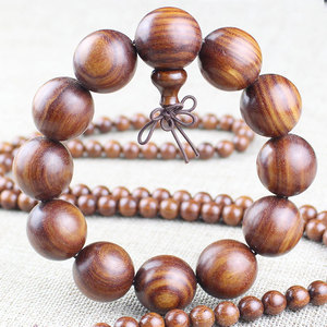 HONGTM Brazilian <b>Red</b> Sandalwood <b>Bracelet</b> 12mm Round Beads Single Strand Ethnic Style Wooden Jewelry for Men Women - Product Image 1