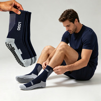 Chaussettes de sport personnalisées en coton et élasthanne avec logo jacquard, antidérapantes, pour le football, le basketball, la gym, l'entraînement, vente en gros