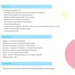 SY-F015-1 Vente chaude Détecteur de jaunisse transcutané portable pour la jaunisse néonatale, mesure de la concentration de bilirubine par voie transcutanée - Product Image 6