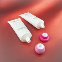 Tube cosmétique en plastique blanc DANZ avec bouchon à vis et capuchon rabattable, étiquetage pour emballage de lotion, 100g, matériau PP, impression offset