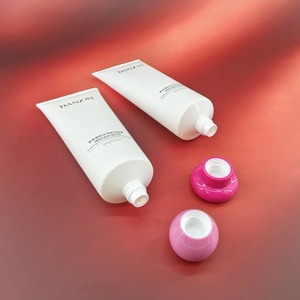 Tube cosmétique en plastique blanc DANZ avec bouchon à vis et capuchon rabattable, étiquetage pour emballage de lotion, 100g, matériau PP, impression offset - Product Image 6