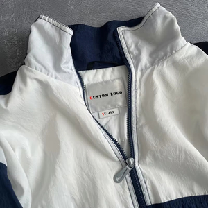 Erkek Vintage Polyester SoftShell rüzgar geçirmez ceket boy Zip-up standı yaka rüzgarlık kış Streetwear desen için - Product Image 3