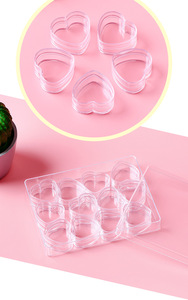 Nouvelle tendance forme d'étoile 3ml 3g en forme de fleur de coeur 4ml 4g Mini boîte à dragées en plastique conteneur boîte de rangement de crème pour le visage sucrée pots - Product Image 4