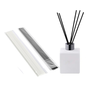 <b>Reed</b> <b>Diffuser</b> Sticks Black Fiber <b>Reeds</b> Scented Oil <b>Diffuser</b> Set Glass Bottles with Metal Caps Home Fragrance Decor - Product Image 3