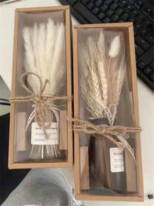 SZ0491 Juego de Regalo de Hierba de Pampas <span class=keywords><strong>con</strong></span> Florero de Vidrio para Decoración del Hogar, Hierba de Pampas Seca Pequeña en Caja de Regalo - Product Image 5