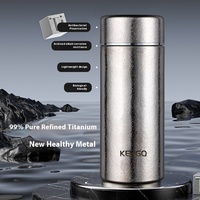 Titane pur Portable poche tasse Mini vide Thermos isolation thermique sport tasse d'eau Camping en plein air randonnée bouteille d'eau