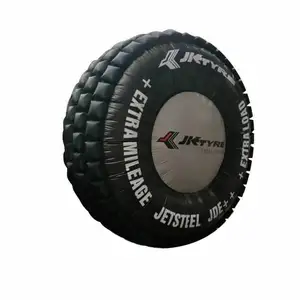 巨型聚氯乙烯广告复制品充气轮胎模型汽车轮胎修理和替换业务出售免费风扇/标志