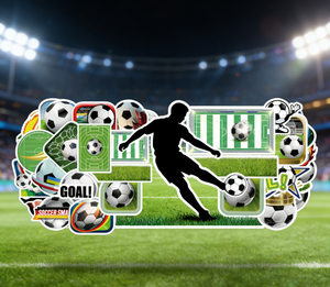 Adesivos Personalizados de PVC Impermeáveis de Alta Qualidade para Rosto, Desenhos Animados DIY, Decoração da Copa do Mundo de Futebol 2026, Laminação Fosca Recortada - Product Image 5