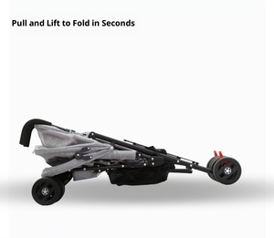 <span class=keywords><strong>Universal</strong></span> Rueda Ajustable Respaldo Paraguas Carro Suspensión Verano Cochecito de Bebé Infantil Niño Plegable 20KG Capacidad de Carga - Product Image 5