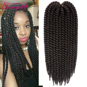 Fibre synthétique haute température <span class=keywords><strong>tresse</strong></span> Crochet Extension de <span class=keywords><strong>cheveux</strong></span> Twist Braids Design - Product Image 1