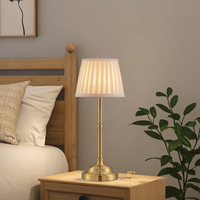 Lampe de table sans fil rechargeable, gradateur à commande tactile, lampe de bureau, veilleuses en métal avec abat-jour en tissu pour salle à manger