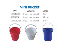 Seau miniature FOYO en plastique marin, accessoire pour bateau de pêche en haute mer, yacht, kayak, couleur et taille personnalisées disponibles