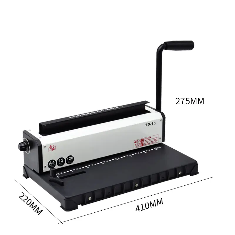 Máquina de encadernação de livros de fio duplo Rayson TD-13 3:1 Calandra de metal para caderno de fábrica