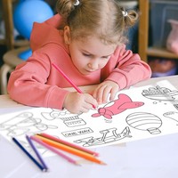 Papier à rouleau de dessin pour enfants, 305*40*40mm papier rouleau de dessin collant pour enfants coloriage Graffiti défilement pour enfants bricolage peinture