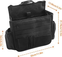 Organisateur de siège arrière de voiture en tissu Oxford 600D avec 2 compartiments, sac de rangement suspendu pour passager