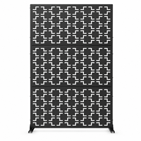 Panneaux décoratifs en acier galvanisé Art Déco, découpés au laser sur mesure, durables, pour murs d'intimité extérieurs, aménagement paysager et jardin