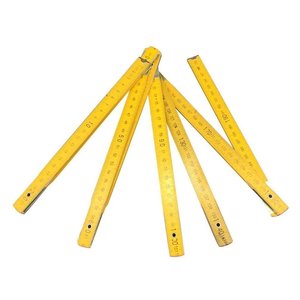 Regla plegable de madera amarilla Herramienta de medición de escala métrica ABS plegable PS PVC PP P para un uso fácil - Product Image 4