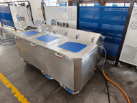Industriële SUS304 automatische fruit- en groentewasmachine met regelbare snelheid en belletjesreiniger voor voedingsfabrieken