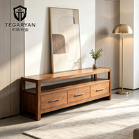 Meuble TV de salon en bois, design personnalisé, avec tiroirs LED, pour chambre à coucher, en matériaux de qualité, style Mid-Century
