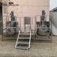 Usine KinYo SS304 chemisé chaleur mélangeur électrique Machine avec liquide shampooing crème mélangeur détergent à lessive mélangeur