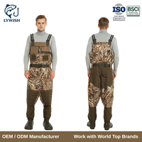 Wader de chasse respirant camouflage OEM haute performance 1200g Thinsulate avec bottes intégrées – Équipement professionnel pour la chasse en eau froide