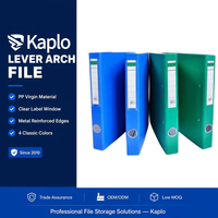 Carpeta Archivadora Kaplo A4 de 80 mm con Anillas de Palanca de PP para Almacenamiento/Archivo de Documentos de Oficina/Escuela, Logotipo Personalizado Serigrafiado/Estampado en Caliente