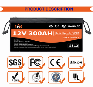 Batterie lithium-ion 12v 300ah pour le stockage d'énergie du système d'énergie solaire marin, 10000cycles - Product Image 3