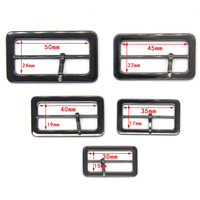 Boucles carrées en alliage de zinc de 30/35/40/45/50 mm pour ceintures, chaussures, sacs, vêtements – Boucle métallique à broche réglable pour le bricolage