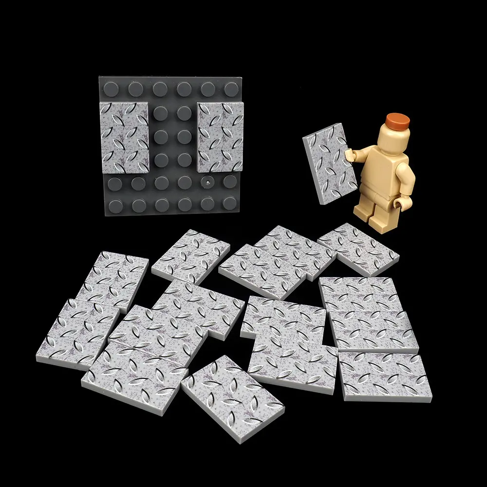 Kompatibel mit Ziegeln Eisenplatte bedrucktes Stahl korn 2x3 kleine Partikel Zubehör Szene Modell Moc Spielzeug