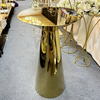 Table basse ronde or moderne Bjflamingo petite table à thé de luxe